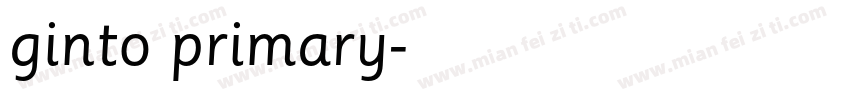 ginto primary字体转换